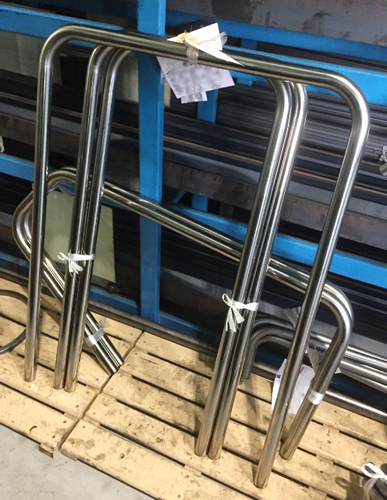 127-ステンレス丸パイプの三ヶ所曲げ・コの字曲げ加工